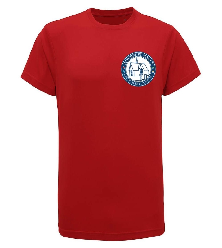 St Marys Red PE T Shirt – buy online or call 01753 580722
